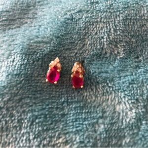 Ruby & diamond earrings